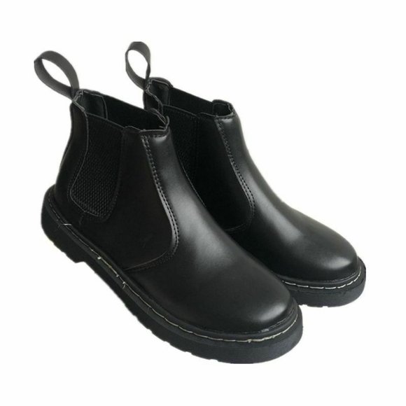 Womens Black Chunky Heel Short Chelsea Ankle Boot - US 6.5 - Picture 2 of 6